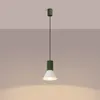 Lampa wisząca ESTRIA 1 beżowa/zielona oliwka